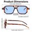 FEISEDY Retro 70er Jahre Sonnebrille Damen Herren Vintage Flache Quadratische Brille mit UV400-Schutz B2622