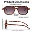 FEISEDY Retro 70er Jahre Sonnenbrille Damen Herren Vintage Flache Quadratische Brille mit UV400-Schutz B2622