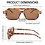 FEISEDY Retro 70er Jahre Sonnenbrille Damen Herren Vintage Flache Quadratische Brille mit UV400-Schutz B2622