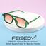 FEISEDY Retro 70er Jahre Sonnenbrille Damen Herren Vintage Flache Quadratische Brille mit UV400-Schutz B2622