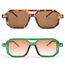 FEISEDY Retro 70er Jahre Sonnenbrille Damen Herren Vintage Flache Quadratische Brille mit UV400-Schutz B2622
