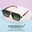 FEISEDY Retro 70er Jahre Sonnenbrille Damen Herren Vintage Flache Quadratische Brille mit UV400-Schutz B2622