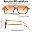 FEISEDY Retro 70er Jahre Sonnenbrille Damen Herren Vintage Flache Quadratische Brille mit UV400-Schutz B2622