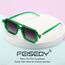 FEISEDY Retro 70er Jahre Sonnenbrille Damen Herren Vintage Flache Quadratische Brille mit UV400-Schutz B2622