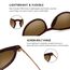SUNGAIT Vintage Runde Damen Sonnenbrille Klassischer Retro Designer Stil (Braun/Braun)-SGT567