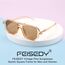 FEISEDY Retro 70er Jahre Sonnenbrille Damen Herren Vintage Flache Quadratische Brille mit UV400-Schutz B2622