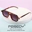 FEISEDY Retro 70er Jahre Sonnenbrille Damen Herren Vintage Flache Quadratische Brille mit UV400-Schutz B2622