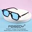 FEISEDY Retro 70er Jahre Sonnenbrille Damen Herren Vintage Flache Quadratische Brille mit UV400-Schutz B2622