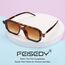 FEISEDY Retro 70er Jahre Sonnenbrille Damen Herren Vintage Flache Quadratische Brille mit UV400-Schutz B2622