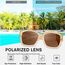 KANASTAL Übergröße Überzieh Sonnenbrille Herren und Damen Polarisiert Überbrille Sonnenbrille für Brillenträger UV400 Sonnenschutz, Champagner Transparent Rahmen Braun Gläser