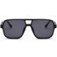Long Keeper Retro Pilot Sonnenbrille Pilotenbrille Herren Damen Quadratisch Sonnenbrille Groß 70er Klassisch Eckige Pilot Retro Brille UV400 (Schwarz Rahmen - Dunkelgrau Linse)