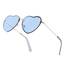 PARTY GO Herzform Sonnenbrille Damen Mode Rimless Sonnenbrille UV400 Partybrille, blau