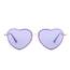 PARTY GO Herz Sonnenbrille Damen Mode Rimless Sonnenbrille UV400 Partybrille, violett