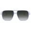 Long Keeper Retro Pilot Sonnenbrille Pilotenbrille Herren Damen Quadratisch Sonnenbrille Groß 70er Klassisch Eckige Pilot Retro Brille UV400 (Weiß Rahmen - Farbverlauf Grau Linse)