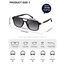 kimorn Retro Sonnenbrille für Damen Herren Trendy Retro Sonnenbrille Rechteck Rahmen Schatten K1649 (Schwarz/Farbverlauf Grau)
