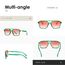 kimorn Retro Sonnenbrille für Damen Herren Trendy Retro Sonnenbrille Rechteck Rahmen Schatten K1649 (Grün/Rosenrosa)
