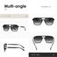kimorn Retro Sonnenbrille für Damen Herren Trendy Retro Sonnenbrille Rechteck Rahmen Schatten K1649 (Schwarz/Farbverlauf Grau)