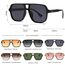 Long Keeper Retro Pilot Sonnenbrille Pilotenbrille Herren Damen Quadratisch Sonnenbrille Groß 70er Klassisch Eckige Pilot Retro Brille UV400 (Schwarz Rahmen - Dunkelgrau Linse)
