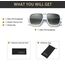 Long Keeper Retro Pilot Sonnenbrille Pilotenbrille Herren Damen Quadratisch Sonnenbrille Groß 70er Klassisch Eckige Pilot Retro Brille UV400 (Weiß Rahmen - Farbverlauf Grau Linse)