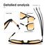 kimorn Retro Sonnenbrille für Damen Herren Trendy Retro Sonnenbrille Rechteck Rahmen Schatten K1649 (Schwarz/Gelb)