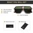 Long Keeper Retro Pilot Sonnenbrille Pilotenbrille Herren Damen Quadratisch Sonnenbrille Groß 70er Klassisch Eckige Pilot Retro Brille UV400 (Leopard Rahmen - Grün Linse)