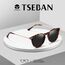 TSEBAN Vintage Polarisierte Damen Sonnenbrille Frauen Blaulichtfilter Brille, Acetat-Rahmen & UV 400 Schutz