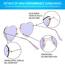 PARTY GO Herz Sonnenbrille Damen Mode Rimless Sonnenbrille UV400 Partybrille, violett