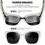 KANASTAL Übergröße Überzieh Sonnenbrille Herren und Damen Polarisiert Überbrille Sonnenbrille für Brillenträger UV400 Sonnenschutz, Beige Rahmen Schwarz Gläser