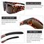KANASTAL Polarisiert Überbrille Sonnenbrille Herren und Damen Überzieh Sonnenbrille für Brillenträger Rot Leopard Rahmen Überziehbrille Braun Linse