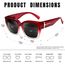 KANASTAL Übergröße Überzieh Sonnenbrille Herren und Damen Polarisiert Überbrille Sonnenbrille für Brillenträger UV400 Sonnenschutz, Rot Rahmen Schwarz Gläser