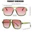 Long Keeper Retro Pilot Sonnenbrille Pilotenbrille Herren Damen Quadratisch Sonnenbrille Groß 70er Klassisch Eckige Pilot Retro Brille UV400 (Grün/Farbverlauf Rosa+Leopard/Farbverlauf Braun)