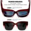 KANASTAL Übergröße Überzieh Sonnenbrille Herren und Damen Polarisiert Überbrille Sonnenbrille für Brillenträger UV400 Sonnenschutz, Rot Rahmen Schwarz Gläser