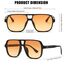 Long Keeper Retro Pilot Sonnenbrille Pilotenbrille Herren Damen Quadratisch Sonnenbrille Groß 70er Klassisch Eckige Pilot Retro Brille UV400 (Grün/Farbverlauf Rosa+Schwarz/Orange)