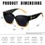 KANASTAL Übergröße Überzieh Sonnenbrille Herren und Damen Polarisiert Überbrille Sonnenbrille für Brillenträger UV400 Sonnenschutz, Blau Rahmen Schwarz Gläser