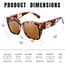 KANASTAL Übergröße Überzieh Sonnenbrille Herren und Damen Polarisiert Überbrille Sonnenbrille für Brillenträger UV400 Sonnenschutz, Rot Leopard Rahmen Braun Gläser