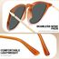 TSEBAN Vintage Polarisierte Damen Sonnenbrille Frauen Blaulichtfilter Brille, Acetat-Rahmen & UV 400 Schutz