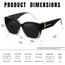 KANASTAL Übergröße Überzieh Sonnenbrille Herren und Damen Polarisiert Überbrille Sonnenbrille für Brillenträger UV400 Sonnenschutz, Schwarz Rahmen Schwarz Gläser
