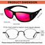 KANASTAL Überbrille Sonnenbrille Herren und Damen Verspiegelt Lila Rot Überziehbrille für Brillenträger Fahrradbrille Überzieh Sonnenbrille UV400 Schutz
