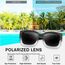 KANASTAL Übergröße Überzieh Sonnenbrille Herren und Damen Polarisiert Überbrille Sonnenbrille für Brillenträger UV400 Sonnenschutz, Schwarz Rahmen Schwarz Gläser