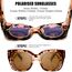 KANASTAL Übergröße Überzieh Sonnenbrille Herren und Damen Polarisiert Überbrille Sonnenbrille für Brillenträger UV400 Sonnenschutz, Rot Leopard Rahmen Braun Gläser