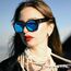 KANASTAL Übergröße Überzieh Sonnenbrille Herren und Damen Polarisiert Überbrille Sonnenbrille für Brillenträger UV400 Schutz, Glänzend Schwarz Rahmen Blau Verspiegelte Gläser
