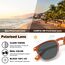 TSEBAN Vintage Polarisierte Damen Sonnenbrille Frauen Blaulichtfilter Brille, Acetat-Rahmen & UV 400 Schutz