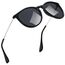 kunchu Sonnenbrille-Damen-Polarisierte-Sonnenbrille-Rund-UV400-im-Retro-Sonnenbrille-für-Damen & Herren Schutz Vintage Schwarzer Rahmen grauer Chip