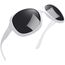 Joopin Weiße Sonnenbrille Damen Übergroß Polarisiert UV400 und Sonnenbrille Trendy Modern Klassisch Große Brille mit Dunkelschwarzer Linse für Fahren und Reisen (Glänzend Weiß/Schwarz)