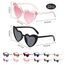 Epokus Herz Sonnenbrille Farbe,Herzform Brille,12 Stück Herzsonnenbrillen Set,70er Jahre Herzchen Party Brillen,Mode Hippie Brill für Urlaub, Party, Hochzeit, Karneval,Fotoshooting