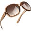 Joopin Übergroße Braune Sonnenbrille Damen Moderne UV400 und Polarisierte Sonnenbrille Groß Frauen Trendy Klassisch Brille für Fahren und Reisen (Hellbraun)