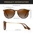 kunchu Sonnenbrille-Damen-Polarisierte-Sonnenbrille-Rund-UV400-im-Retro-Sonnenbrille-für-Damen & Herren Schutz Vintage Graduell grau