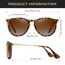 kunchu Sonnenbrille-Damen-Polarisierte-Sonnenbrille-Rund-UV400-im-Retro-Sonnenbrille-für-Damen & Herren Schutz Vintage Schwarzer Rahmen grauer Chip