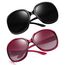 Joopin XXL Polarisierte Sonnenbrille Damen Große Rosa und Klassisch Übergroße Damen Sonnenbrille Schwarz Oversized Trendy UV400 für Fahren und Reisen (Schwarz und Rosenrot)