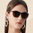 kunchu Sonnenbrille-Damen-Polarisierte-Sonnenbrille-Rund-UV400-im-Retro-Sonnenbrille-für-Damen & Herren Schutz Vintage Schwarzpulver